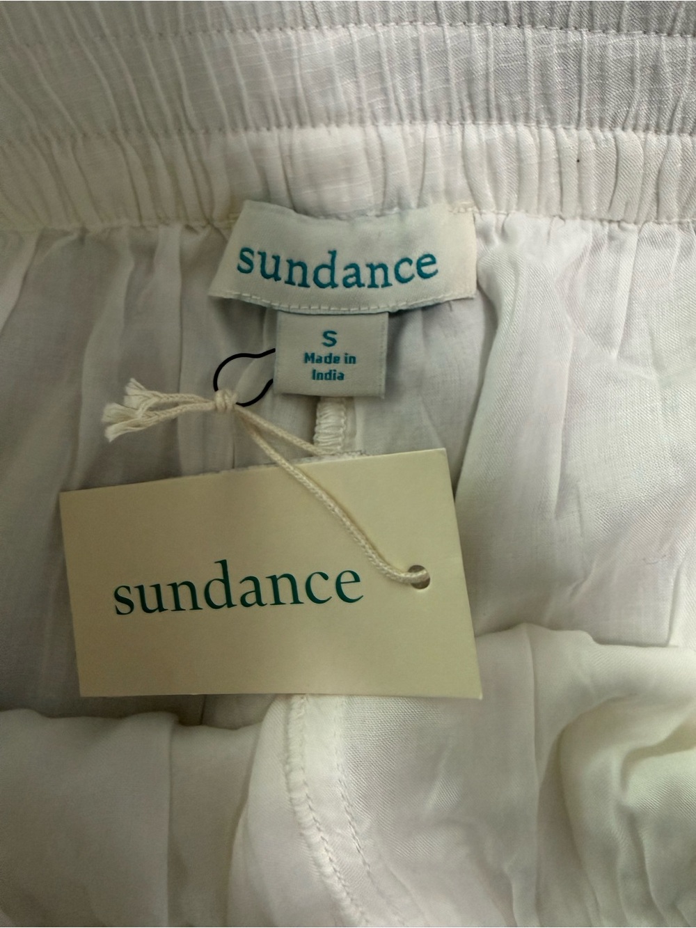 Sundance Lace Trim Wide Leg Elastic Waist Lined Pants Size S - Picture 11 of 12